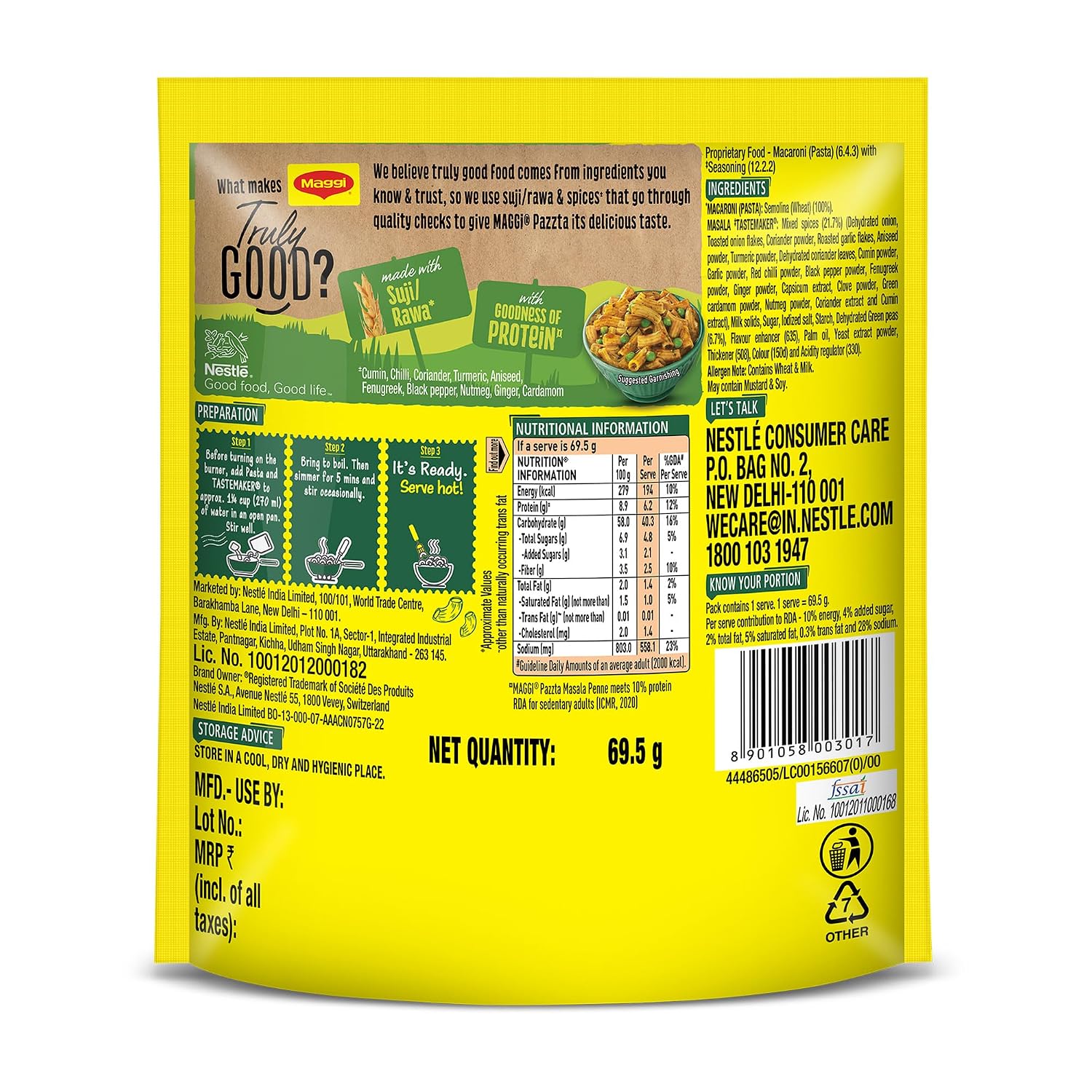 Maggi Pazzta Masala Penne, 65g