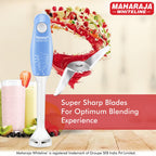 Maharaja Whiteline Hb-129 175 Watt Hand Blender, Stainless Steel Blades, Long Lasting Performance With 175W Motor (Blue And White)