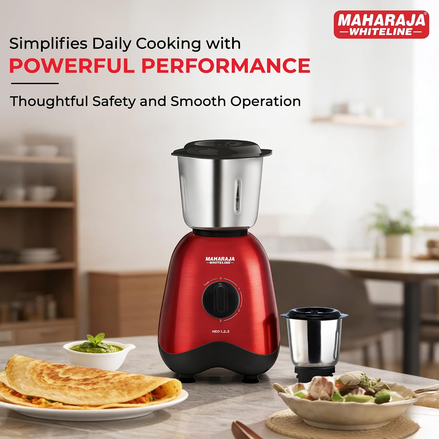 Maharaja Whiteline Neo 1..2..3 Mixer Grinder