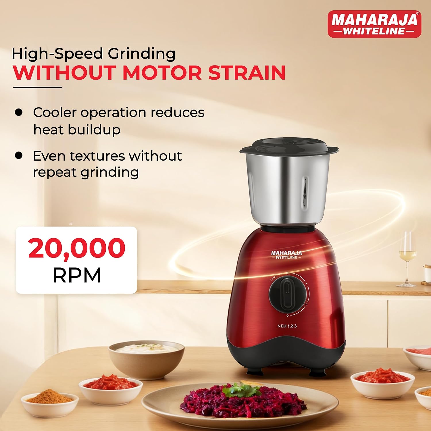 Maharaja Whiteline Neo 1..2..3 Mixer Grinder