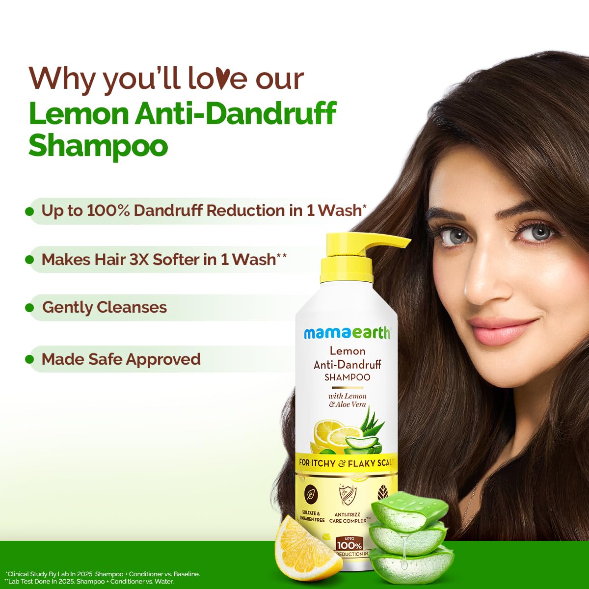 Mamaearth Lemon Anti-Dandruff Shampoo with Lemon 600 ML