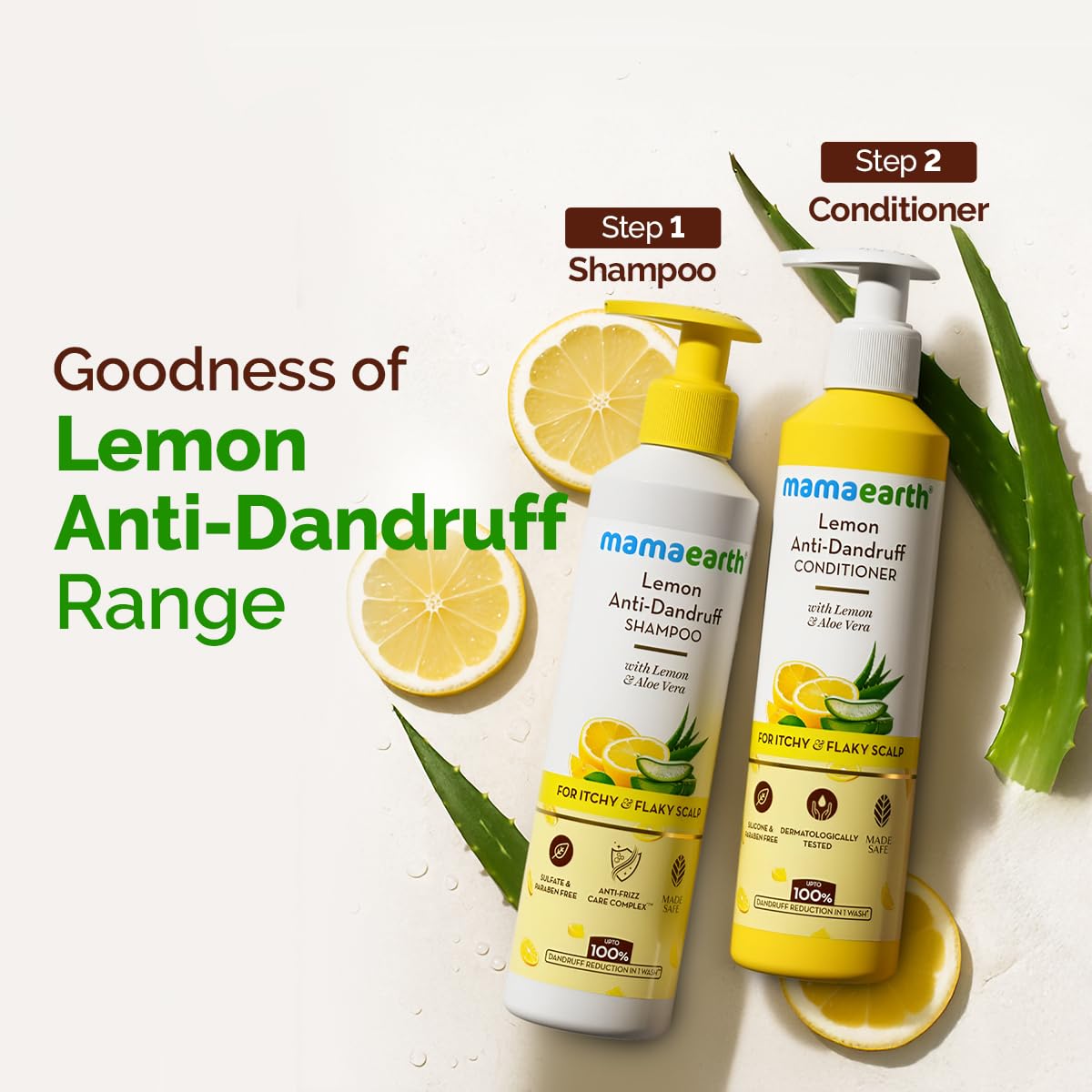 Mamaearth Lemon Anti-Dandruff Shampoo with Lemon 600 ML