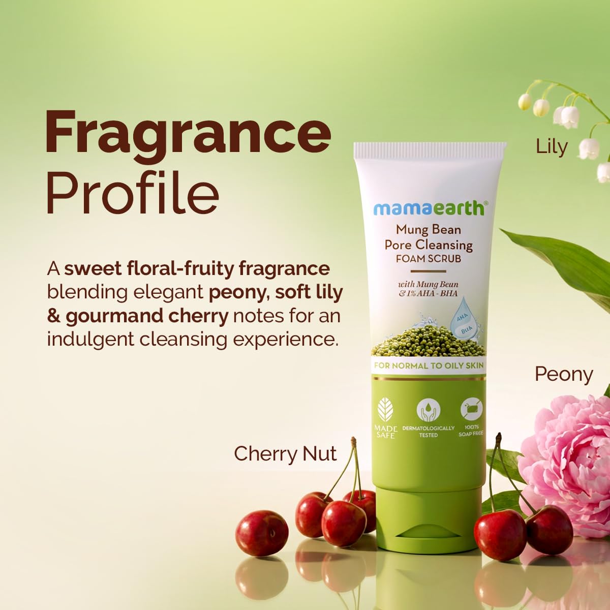 Mamaearth Mung Bean Pore Cleansing Face Scrub 100g
