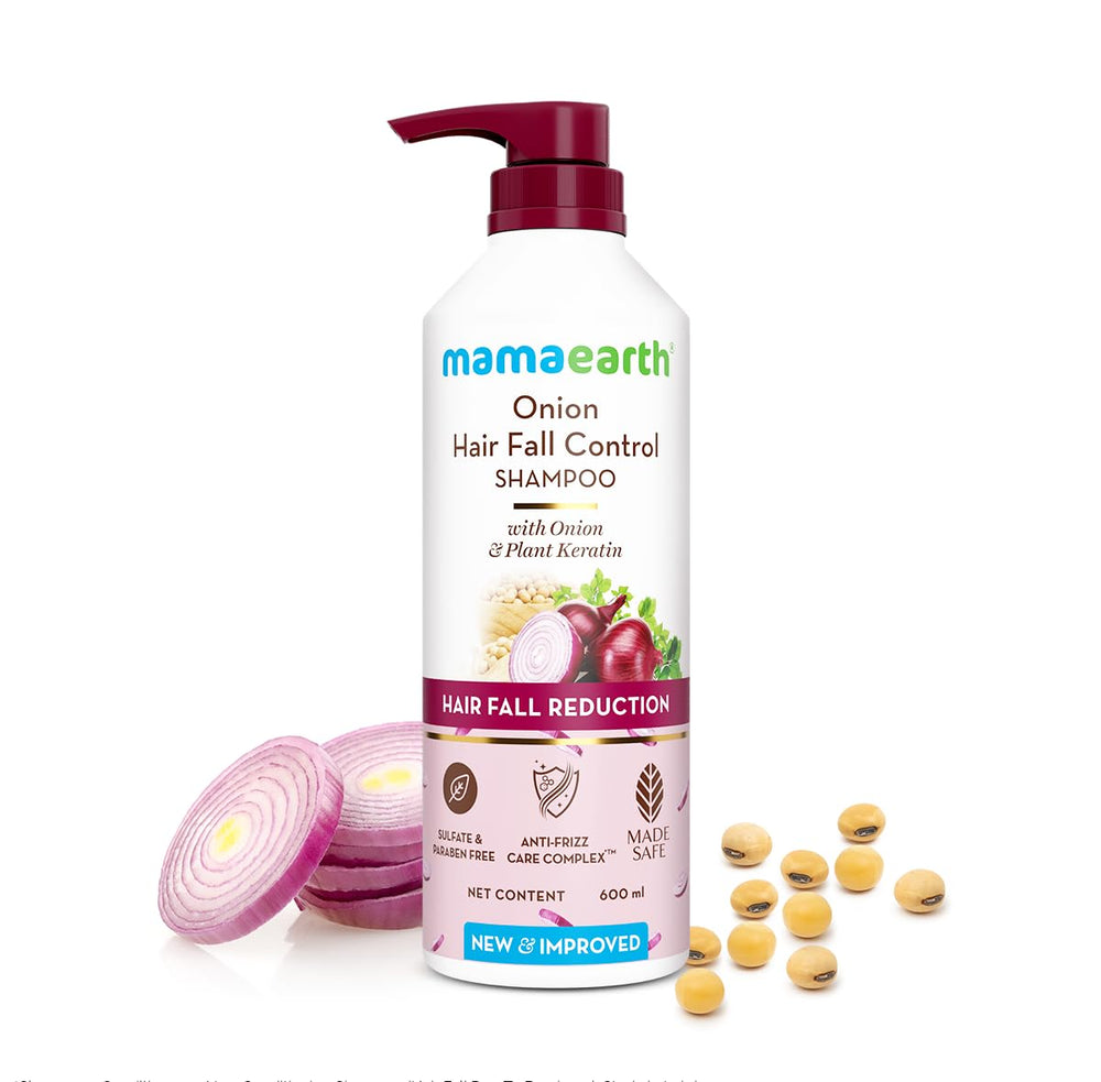 Mamaearth Onion Shampoo for Hair Growth and Hair Fall Control with Onion 600 ml