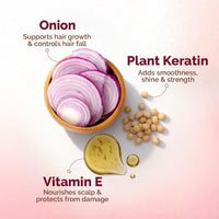 Mamaearth Onion Shampoo for Hair Growth and Hair Fall Control with Onion 600 ml
