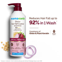Mamaearth Onion Shampoo for Hair Growth and Hair Fall Control with Onion 600 ml