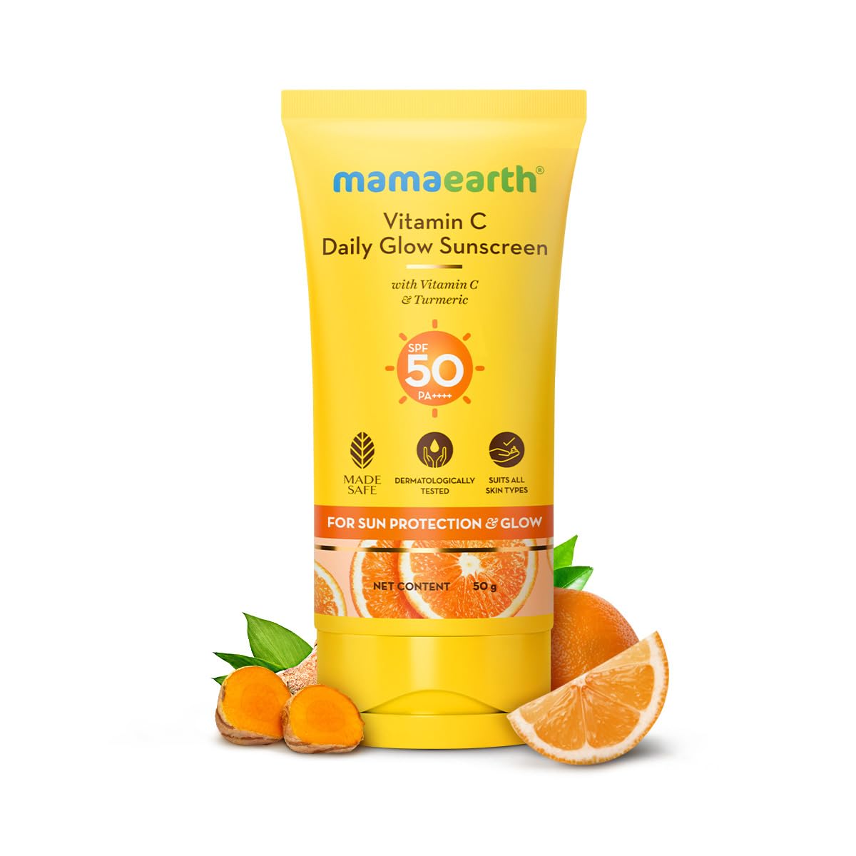 Mamaearth Vitamin C Daily Glow Sunscreen with Vitamin C & Turmeric 50g