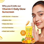 Mamaearth Vitamin C Daily Glow Sunscreen with Vitamin C & Turmeric 50g