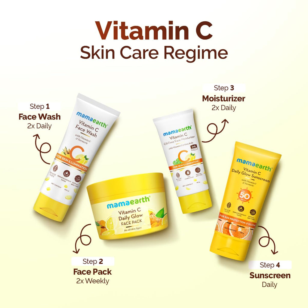 Mamaearth Vitamin C Daily Glow Sunscreen with Vitamin C & Turmeric 50g