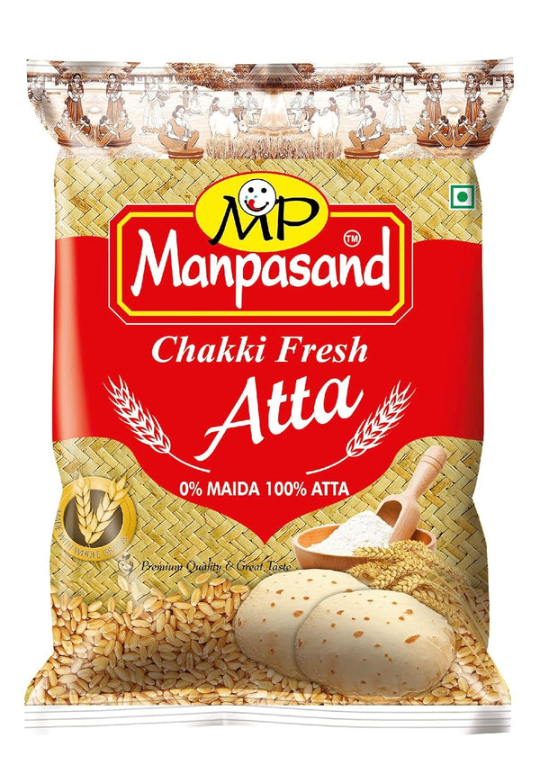 MANPASAND Chakki Fresh Atta | Whole Wheat Flour | 1kg
