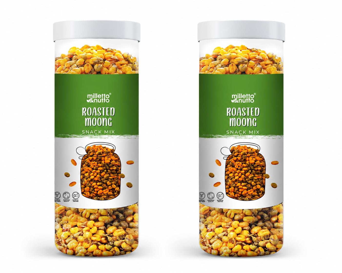 Milletto & Nutto Roasted Moong Dal Snack Mix 130g