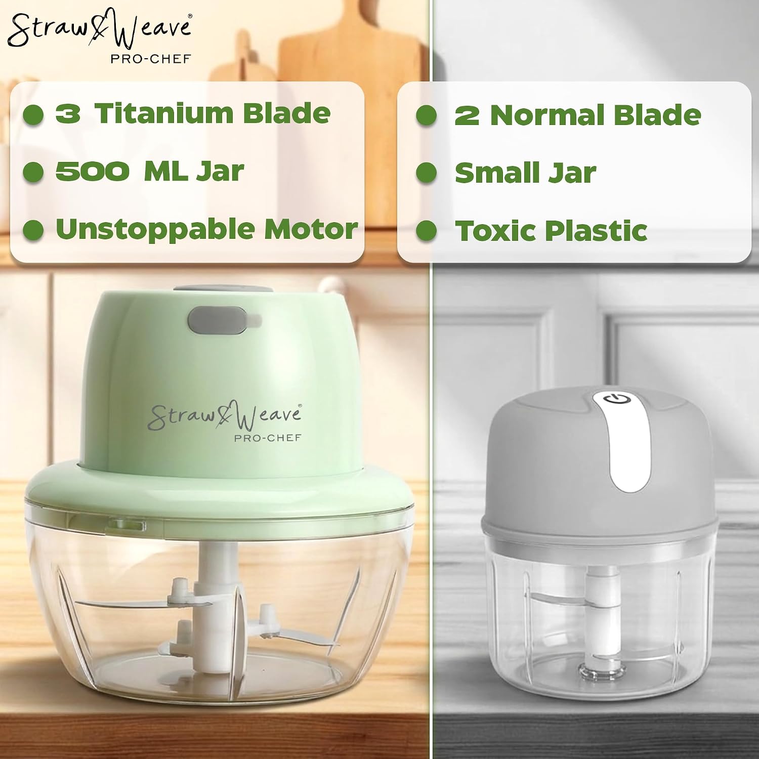 Mini Kitchen Choppers 500 ML & Chopper For Kitchen Use  40W