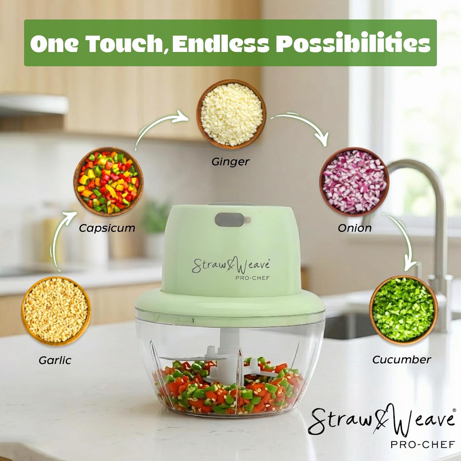 Mini Kitchen Choppers 500 ML & Chopper For Kitchen Use  40W