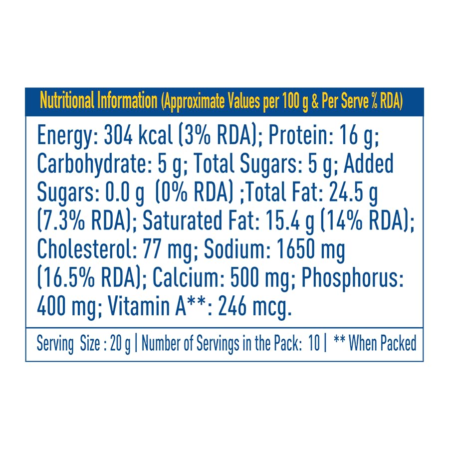 Mother Dairy Cheese Slices, 200 g Pack
