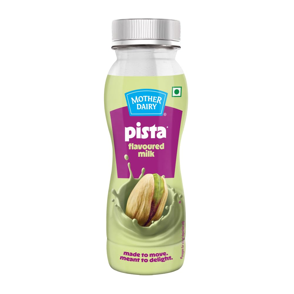 Mother Dairy Pista Flavoured Milk Bottle 180ml