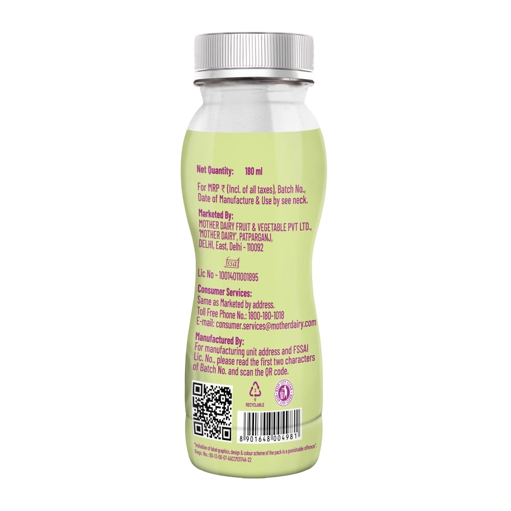 Mother Dairy Pista Flavoured Milk Bottle 180ml