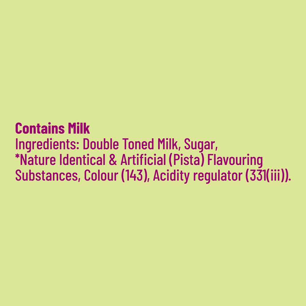 Mother Dairy Pista Flavoured Milk Bottle 180ml