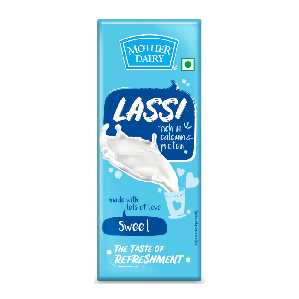 Mother Dairy Sweet Lassi Tetra Pack, 180 ml