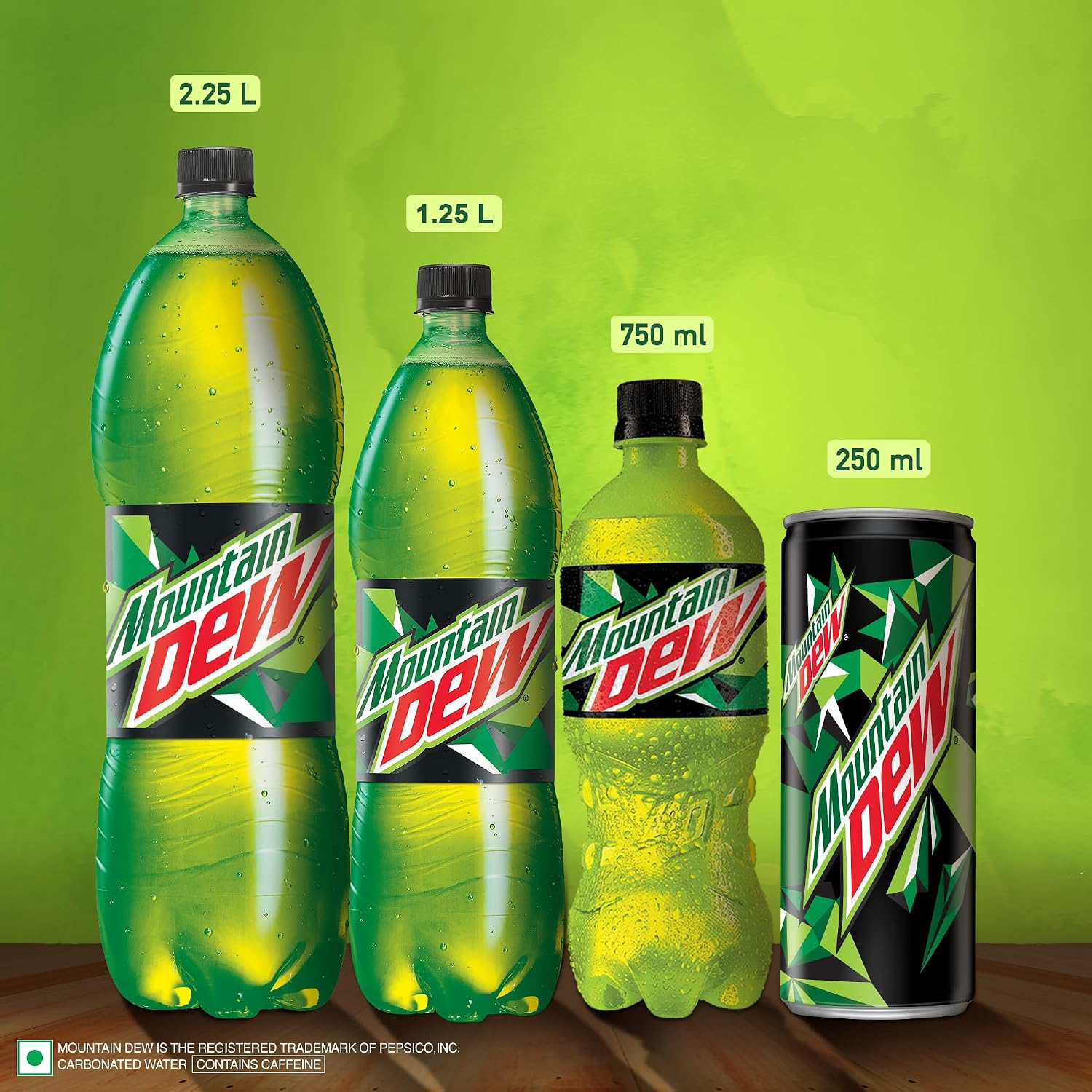 Mountain Dew Soft Drink, 750 ml.