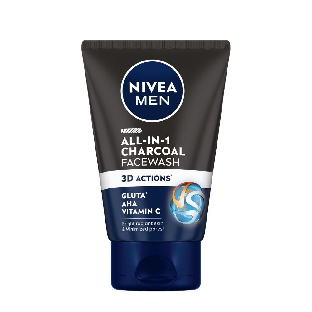 NIVEA MEN All in 1 Charcoal Face Wash 100 g