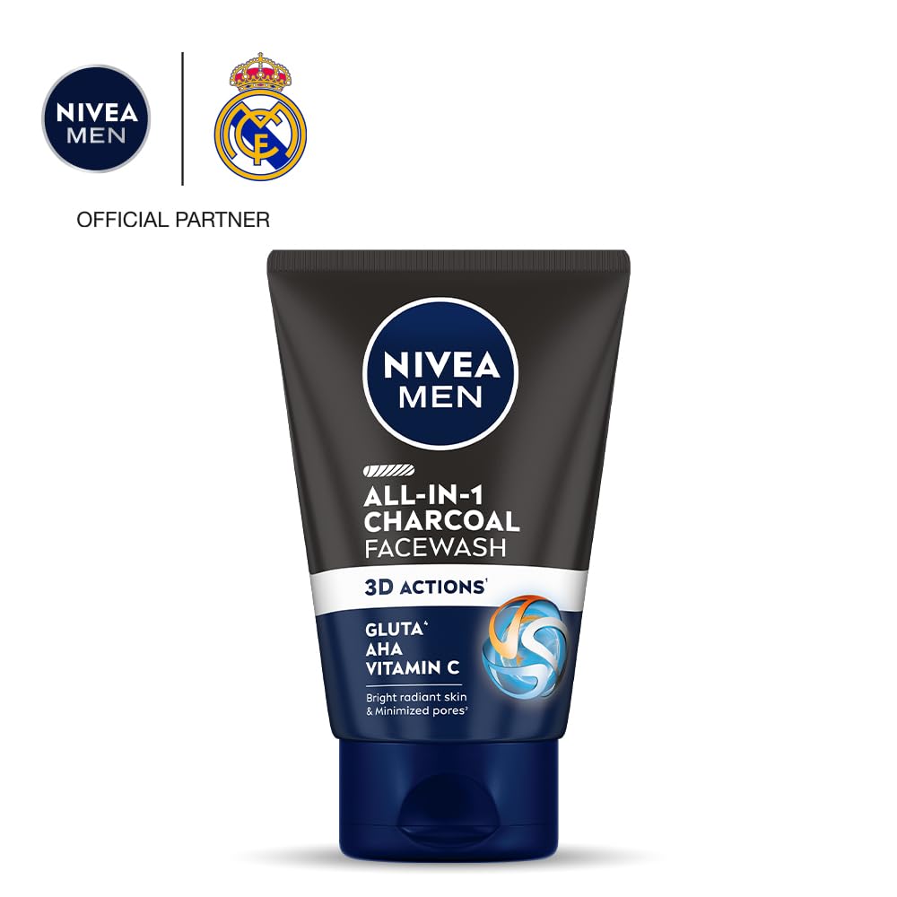 NIVEA MEN All in 1 Charcoal Face Wash 100 g