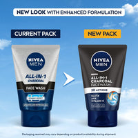 NIVEA MEN All in 1 Charcoal Face Wash 100 g