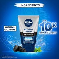 NIVEA MEN All in 1 Charcoal Face Wash 100 g