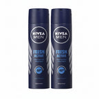NIVEA MEN Fresh Active Original Spray Deodorant For Men, 150Ml (Pack Of 2)