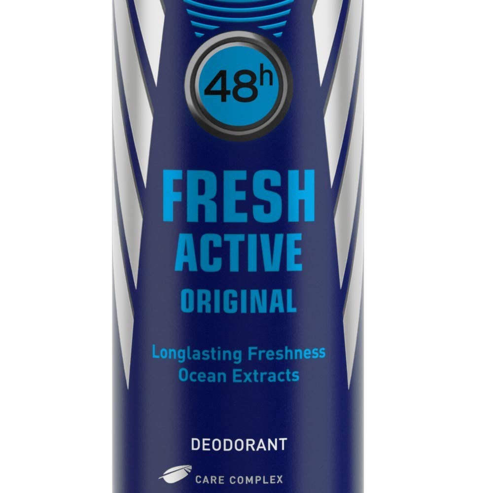 NIVEA MEN Fresh Active Original Spray Deodorant For Men, 150Ml (Pack Of 2)