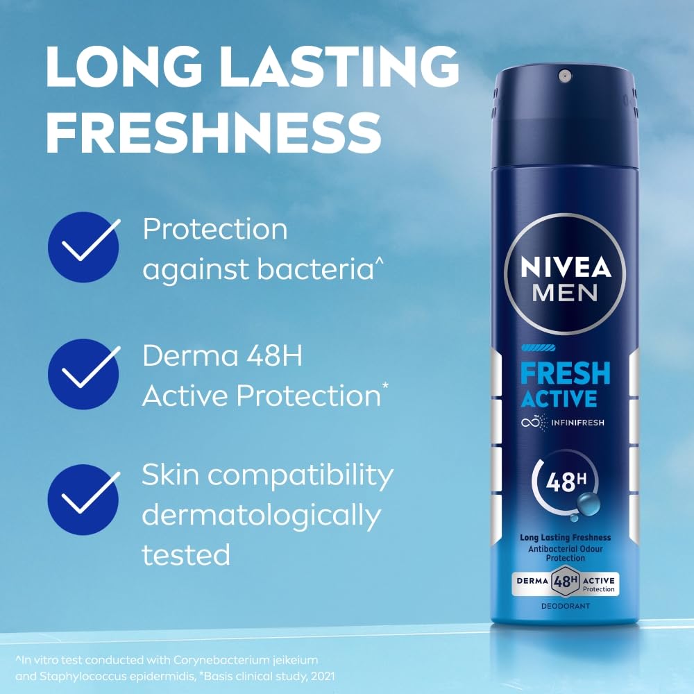 NIVEA Men Fresh Active Deodorant Spray 150 ml