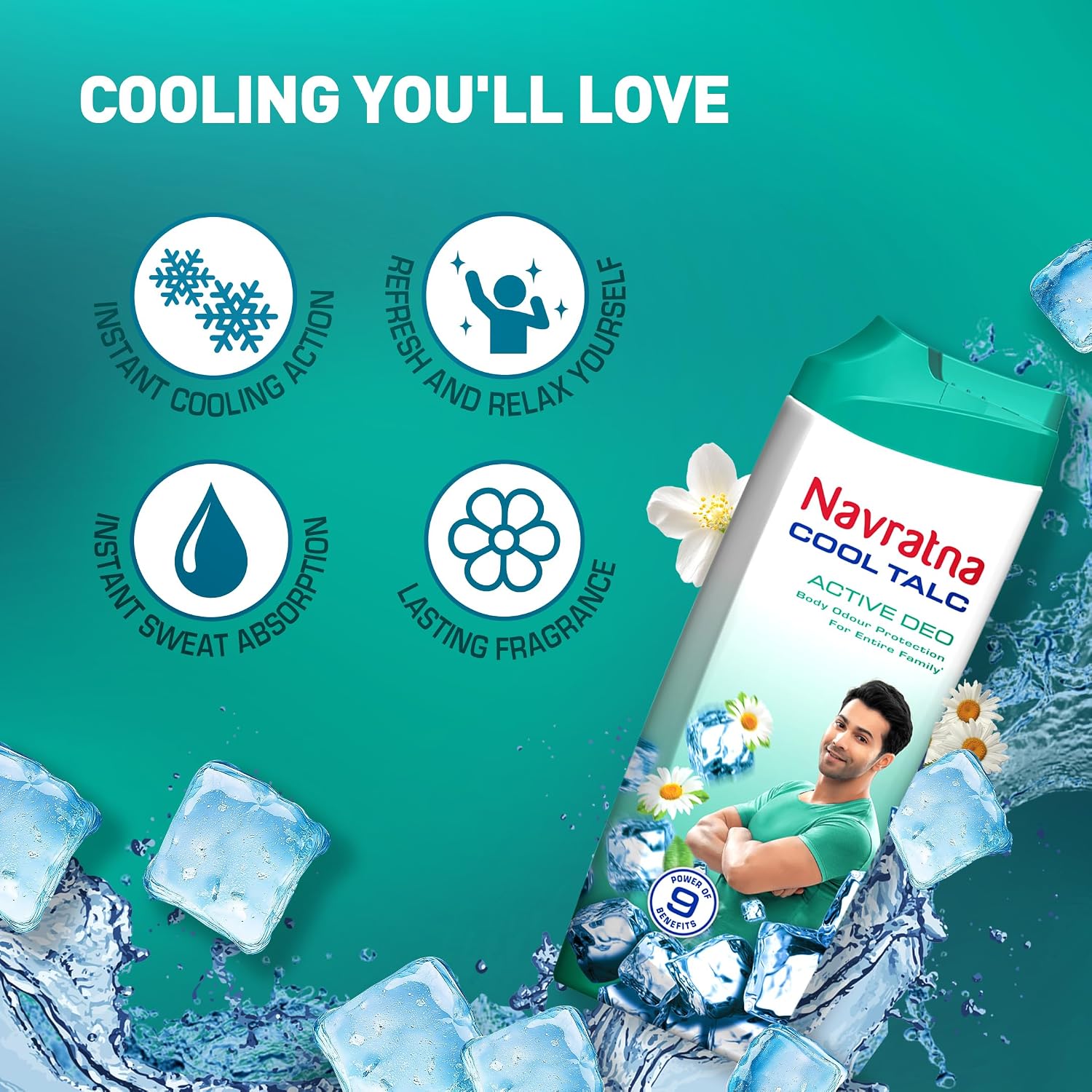 Navratna Cool Talc Active Deo  400gm