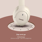 Noise Airwave Max 4 Wireless Over Ear Headphones with 70H Playtime, ENC, 40mm Driver, Low Latency(up to 40ms), Dual Pairing, BT v5.4 (Calm Beige) (AUD-HDPHN-4-BEIGE)