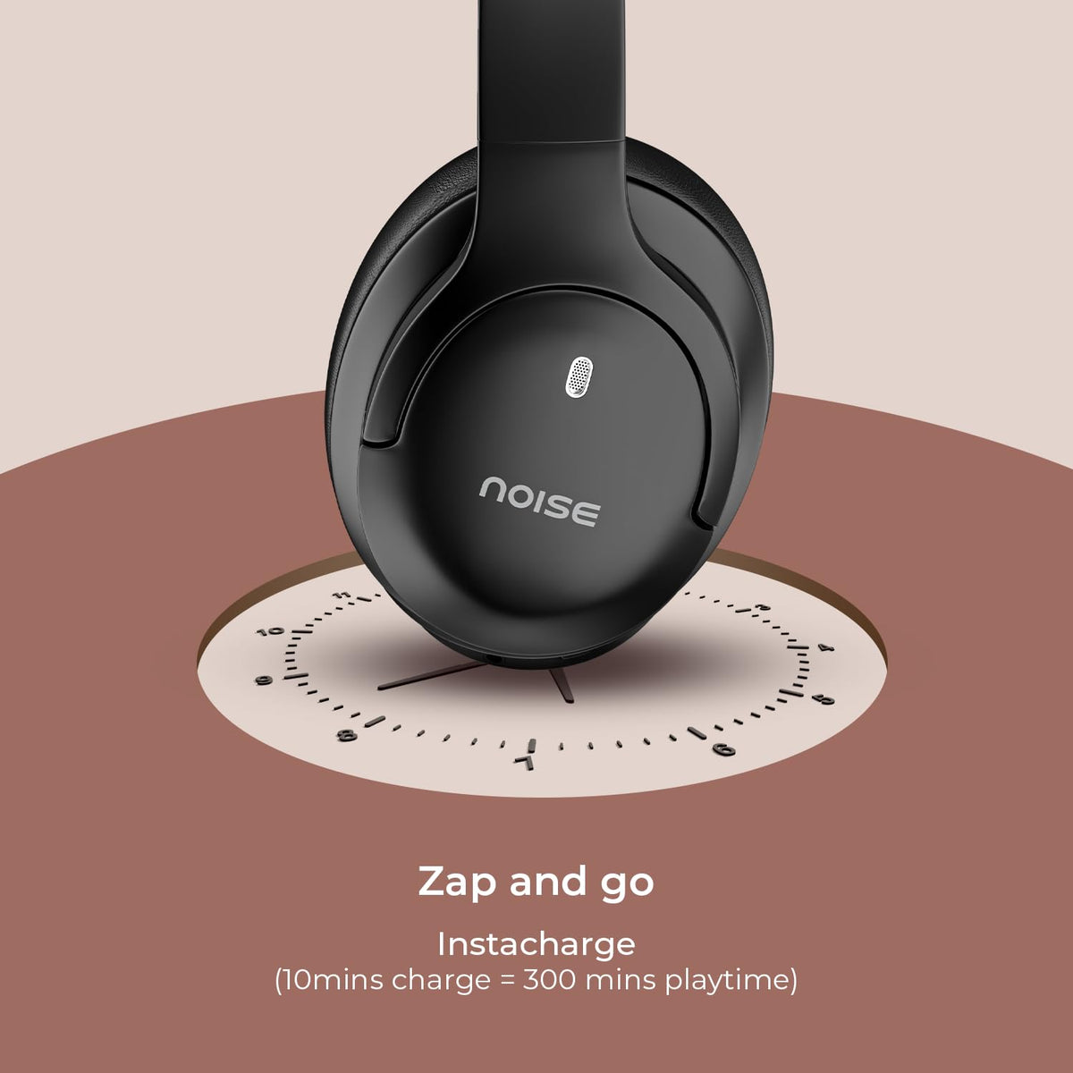 Noise Airwave Max 4 Wireless Over Ear Headphones with 70H Playtime, ENC, 40mm Driver, Low Latency(up to 40ms), Dual Pairing, BT v5.4 (Carbon Black)
