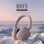 Noise Airwave Max 5 Wireless Over-Ear Headphones with Adaptive Hybrid ANC (up to 50dB), HFA Tech, 80H Playtime, Dual Pairing(Mauve Haze)