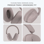 Noise Airwave Max 5 Wireless Over-Ear Headphones with Adaptive Hybrid ANC (up to 50dB), HFA Tech, 80H Playtime, Dual Pairing(Mauve Haze)