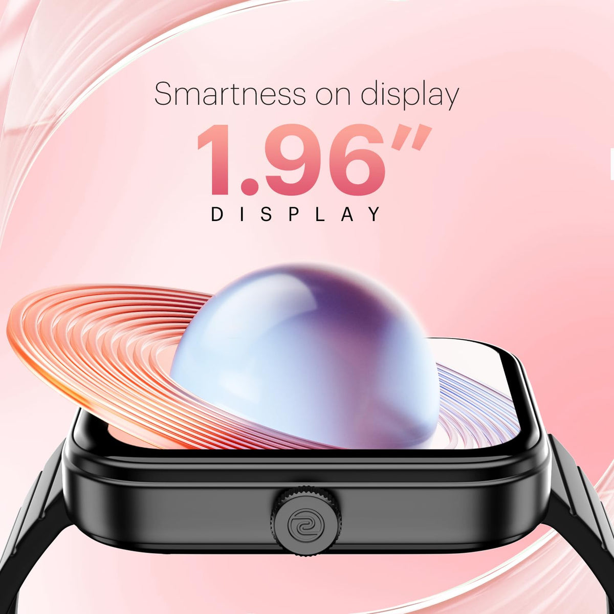 Noise ColorFit Pulse 3 with 1.96" Biggest Display Bluetooth Calling Smart Watch, Premium Build, Auto Sport Detection & 170+ Watch Faces Smartwatch for Men & Women (Blush Pink)