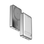 Noise MagSafe Wireless 10000mAh Built-in Stand Fast Charging Power Bank: 15W Wireless & 22W Wired Type-C Output, iPhone 12 & Above, Android (Qi-Enabled), Free Magnetic Ring, 1-Year Warranty (Silver)