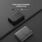 Noise MagSafe Wireless 10000mAh Built-in Stand Fast Charging Power Bank: 15W Wireless & 22W Wired Type-C Output, iPhone 12 & Above, Android (Qi-Enabled), Free Magnetic Ring, 1-Year Warranty (Black)