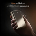 Noise Newly Launched India's 1st Power Bank 20000mAh 45W Ultra Fast Charging: Built-in Type-C Cable, Digital Battery%, Advanced Safety, Metallic Finish, Triple Output, BIS Certified (Silver)