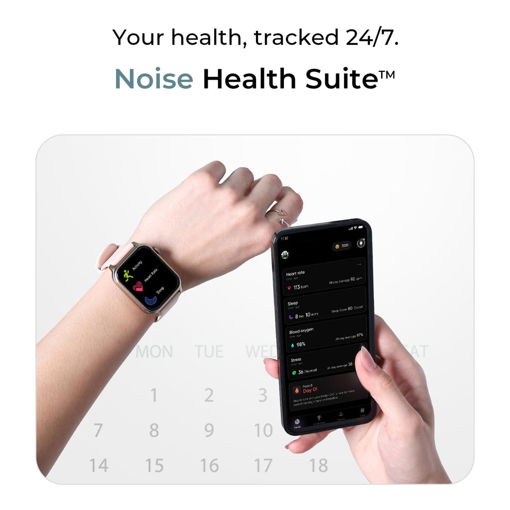 Noise Pulse Hyper Smart Watch with 21 Days Battery, 1.85" Display, AI Watch Faces, 100+ Sports Modes, Health Suite, SpO2 & Heart Rate Monitor, 1ATM Water Resistant(Space Blue)