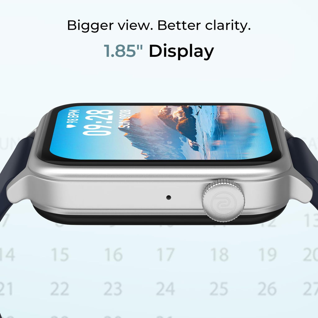 Noise Pulse Hyper Smart Watch with 21 Days Battery, 1.85" Display, AI Watch Faces, 100+ Sports Modes, Health Suite, SpO2 & Heart Rate Monitor, 1ATM Water Resistant(Space Blue)