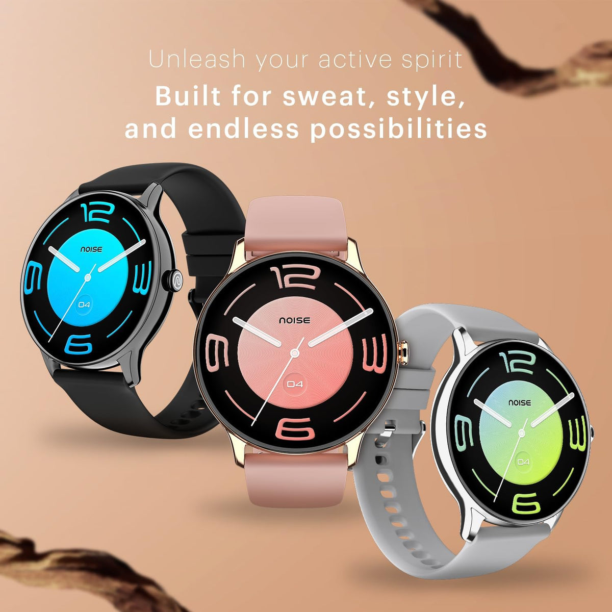 Noise Twist Go Smart Watch 1.39" Display, TruSyncᵀᴹ BT Calling, Glossy Metal Finish, 150+ Watch Faces, IP68, Sleep Tracking, 100+ Sports Modes, Smart Watch for Men and Women (Midnight Gold)