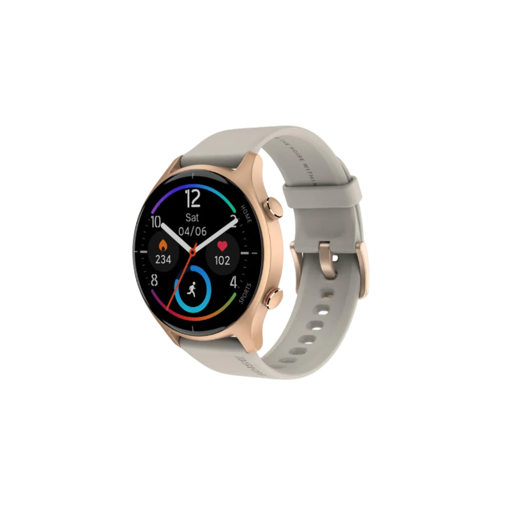 Noise Twist Round dial Smart Watch with Bluetooth Calling, 1.38" TFT Display, up-to 7 Days Battery, 100+ Watch Faces, IP68, Heart Rate Monitor, Sleep Tracking (Blush Beige)