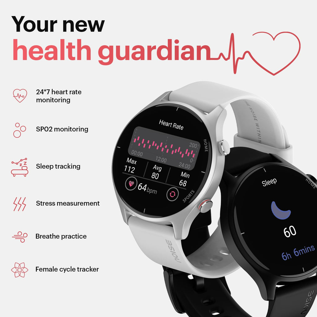 Noise Twist Round dial smart Watch with Bluetooth Calling, 1.38" TFT Display, up-to 7 Days Battery, 100+ Watch Faces, IP68, Heart Rate Monitor, Sleep Tracking (Midnight Blue)