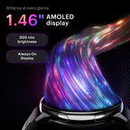 Noise Vortex Plus 1.46" AMOLED Display, AoD, BT Calling, Sleek Metal Finish, 7 Days Battery Life, All New OS with 100+ Watch Faces & Health Suite (Black)