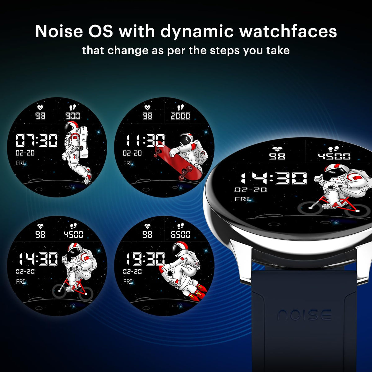 Noise Vortex Plus 1.46" AMOLED Display, AoD, BT Calling, Sleek Metal Finish, 7 Days Battery Life, All New OS with 100+ Watch Faces & Health Suite (Space Blue)