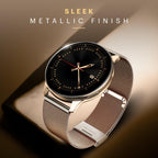 Noise Vortex Plus 1.46” AMOLED Display, AoD, BT Calling, Sleek Metal Finish, 7 Days Battery Life, All New OS with 100+ Watch Faces & Health Suite (Gold Link)
