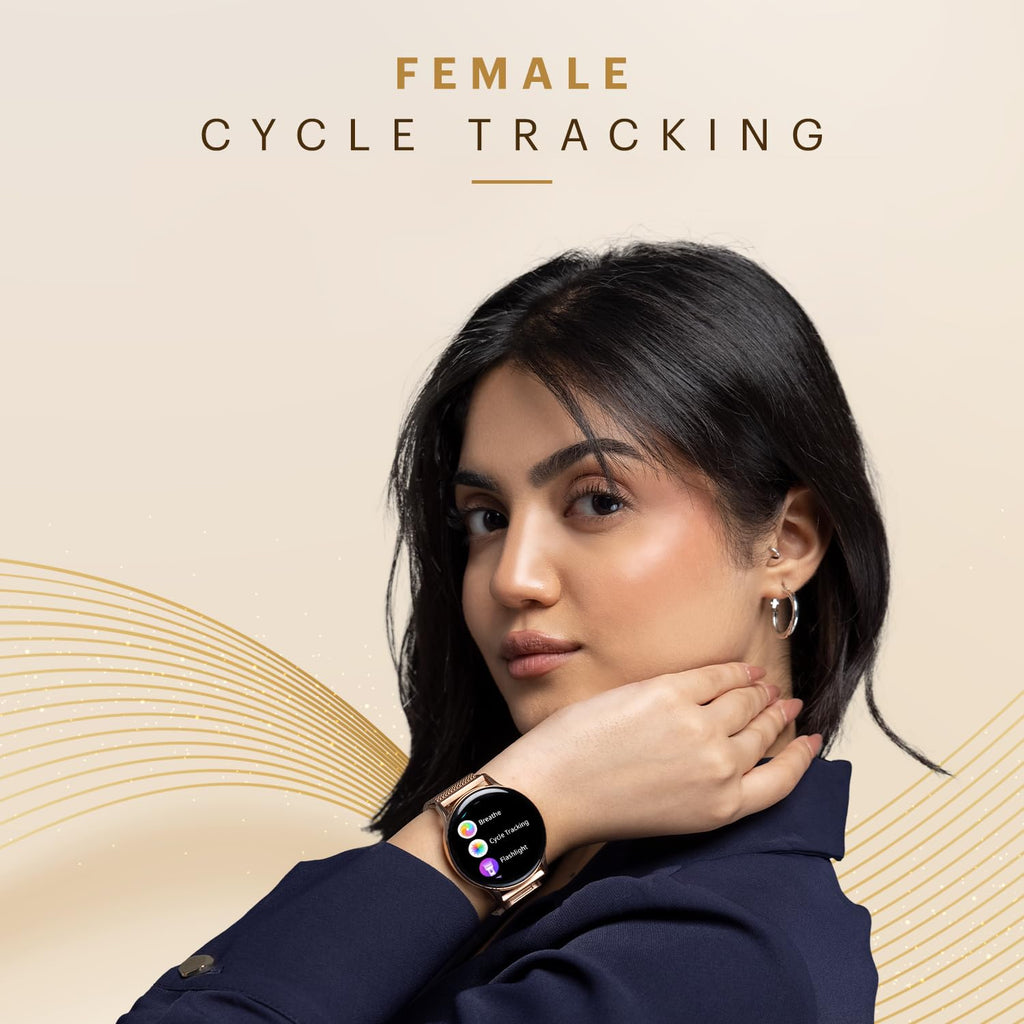 Noise Vortex Plus 1.46” AMOLED Display, AoD, BT Calling, Sleek Metal Finish, 7 Days Battery Life, All New OS with 100+ Watch Faces & Health Suite (Gold Link)