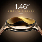 Noise Vortex Plus 1.46” AMOLED Display, AoD, BT Calling, Sleek Metal Finish, 7 Days Battery Life, All New OS with 100+ Watch Faces & Health Suite (Gold Link)