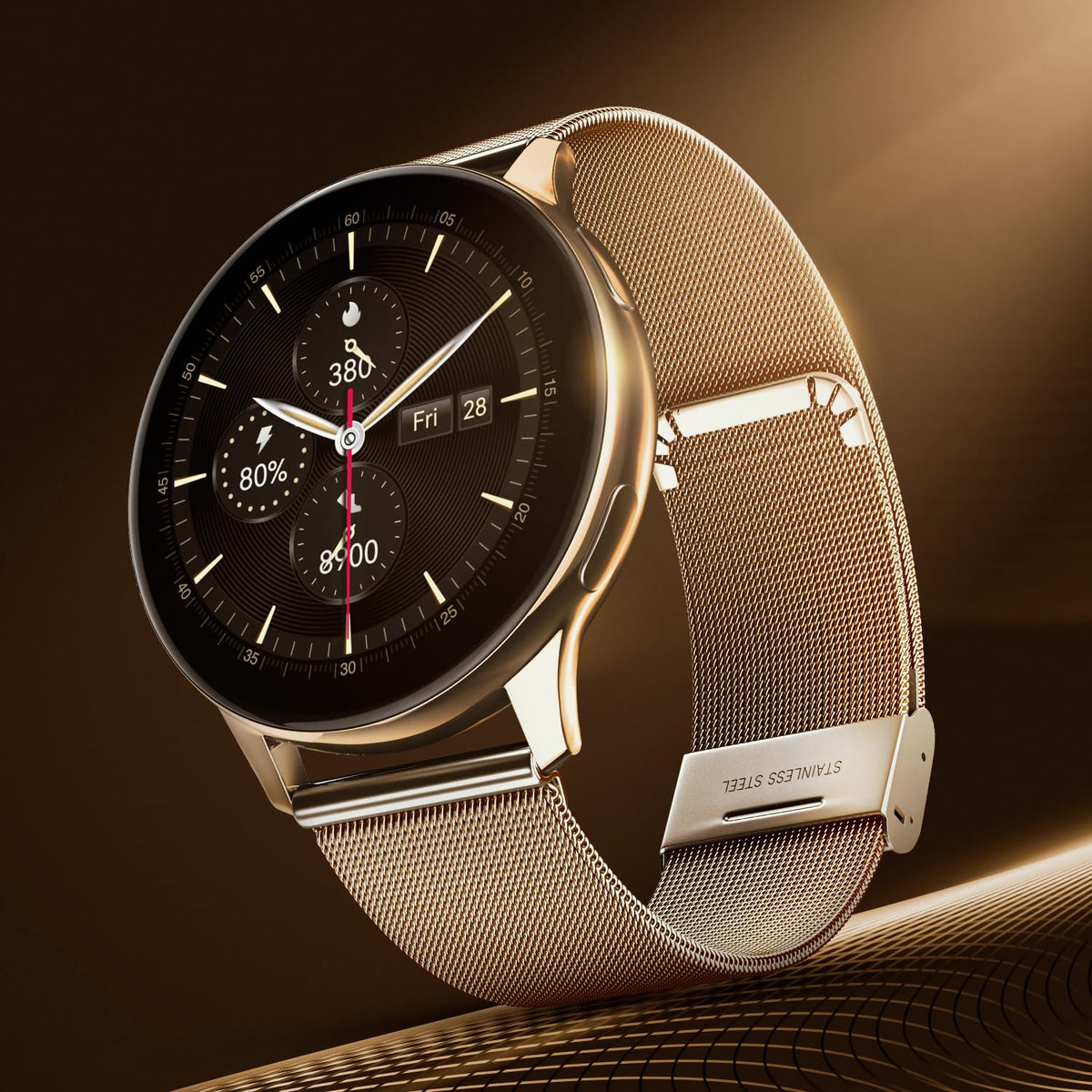 Noise Vortex Plus 1.46” AMOLED Display, AoD, BT Calling, Sleek Metal Finish, 7 Days Battery Life, All New OS with 100+ Watch Faces & Health Suite (Gold Link)